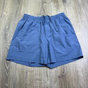 Lululemon Mens Blue Athletic Elastic West Relaxed-Fit Training Shorts Size M